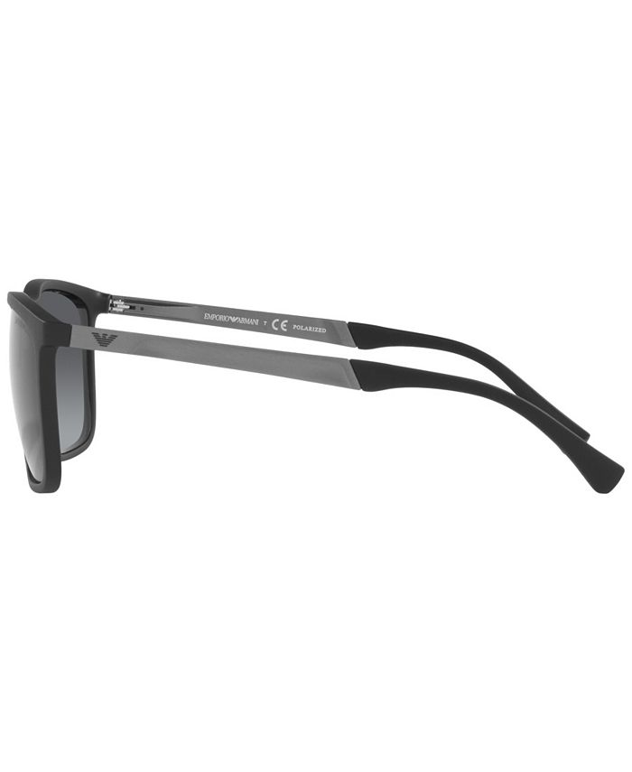 Emporio Armani Men's Polarized Sunglasses, EA4150 59 - Macy's
