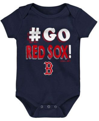 Newborn Infant Navy, Red, Gray Boston Red Sox Born To Win Bodysuit Set, 3 Pack