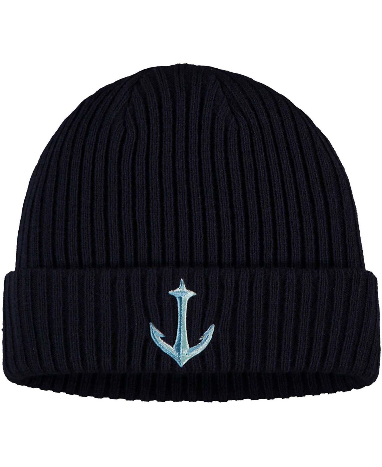 Men's Deep Sea Navy Blue Seattle Kraken Secondary Logo Cuffed Knit Hat