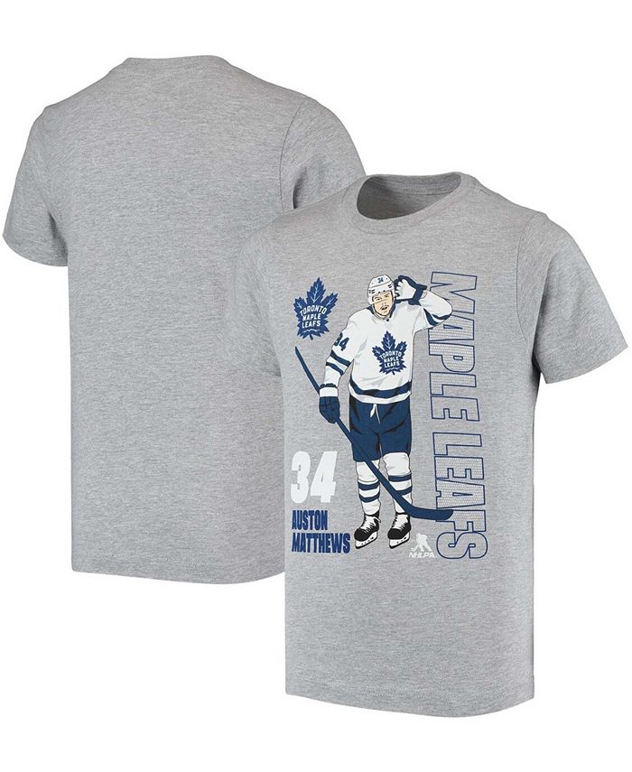 Outerstuff Big Boys Auston Matthews Heathered Gray Toronto Maple