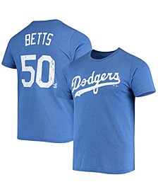Men's Mookie Betts Royal Los Angeles Dodgers Name Number Tri-Blend T-shirt