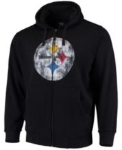 Men's Starter Black Pittsburgh Steelers Extreme Full-Zip Hoodie Jacket