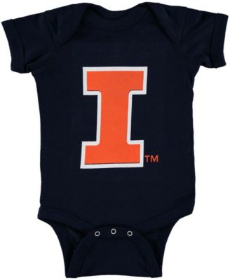Infant Navy Illinois Fighting Illini Big Logo Bodysuit