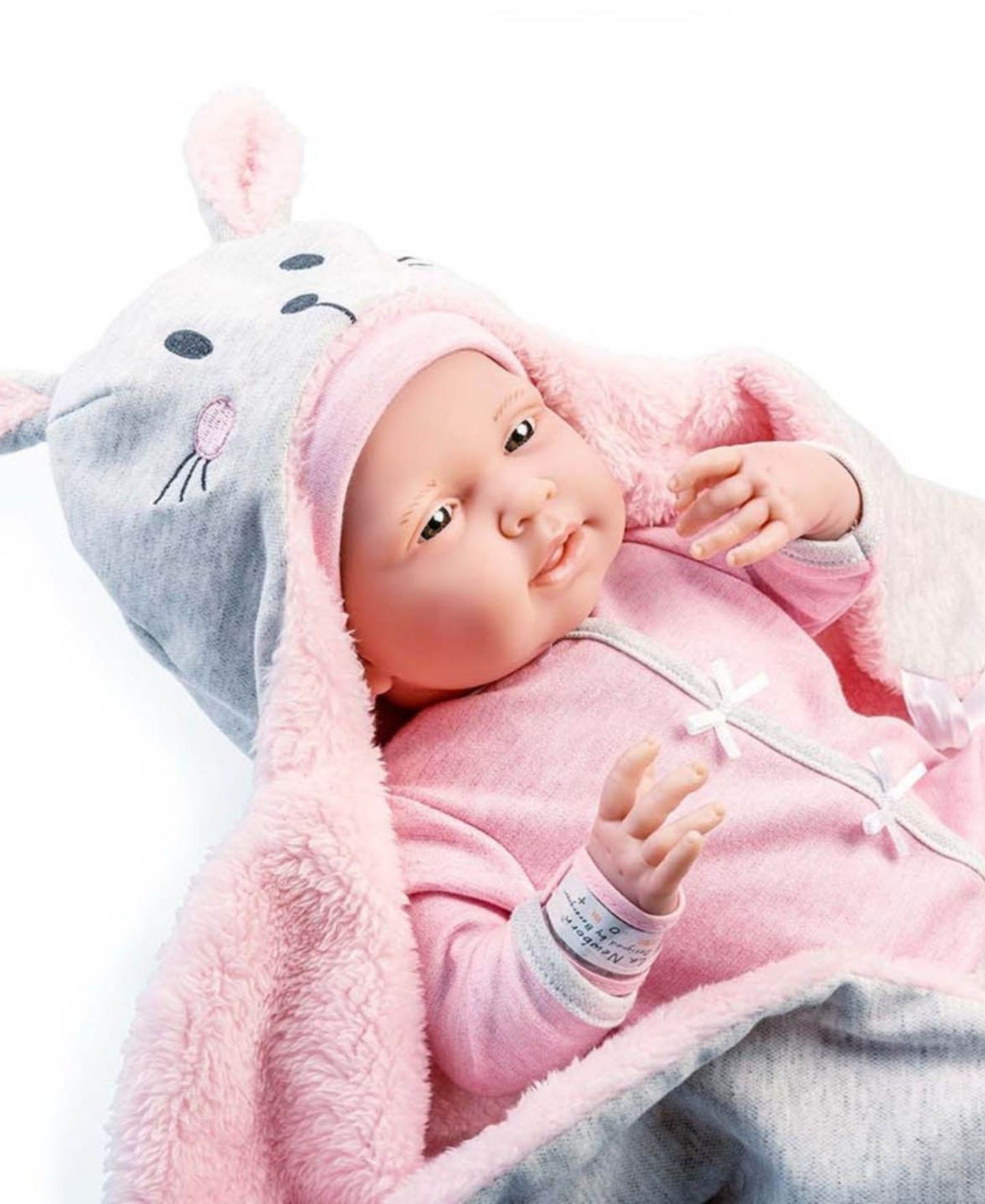 Детские куклы JC TOYS La Newborn 15.5" Soft Body Bunting Bunny Baby Doll, 9-Piece Set, Ages 2+ — фото 3