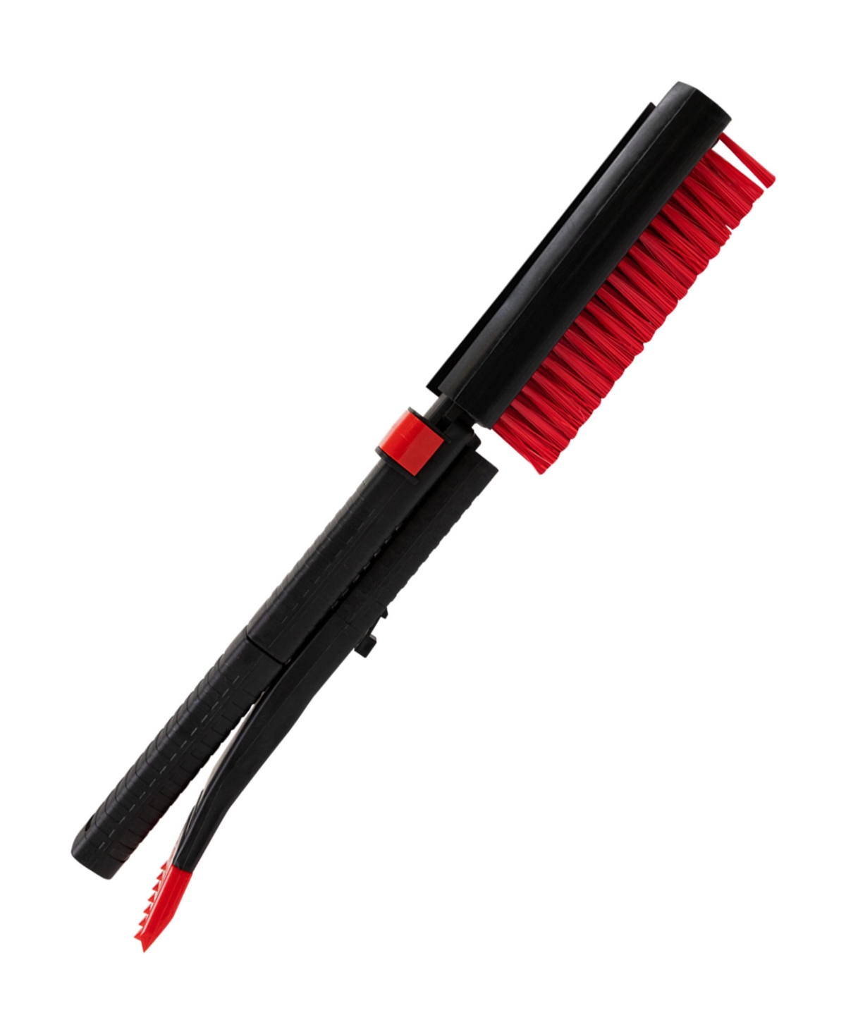 Oskar 22 inch Folding Snow Brush with Ice Scraper and Squeegee  Red Black