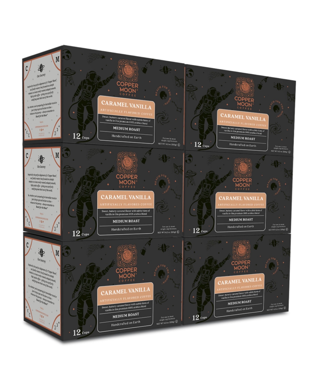 Copper Moon Coffee Caramel Vanilla Single Serve Coffee Pods, 72 Count