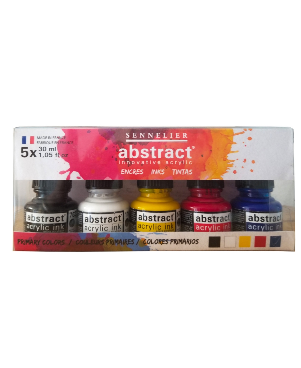 Abstract Ink 30 ml Primary Set, 5 Colors - Multi