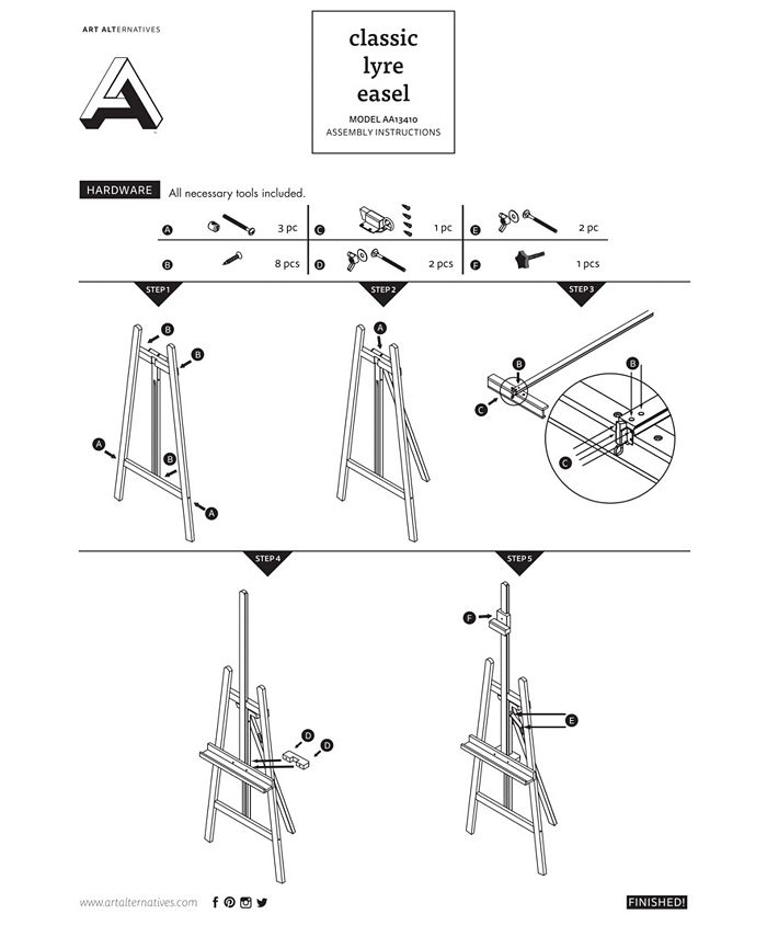 Art Alternatives Classic Lyre Easel Macy's