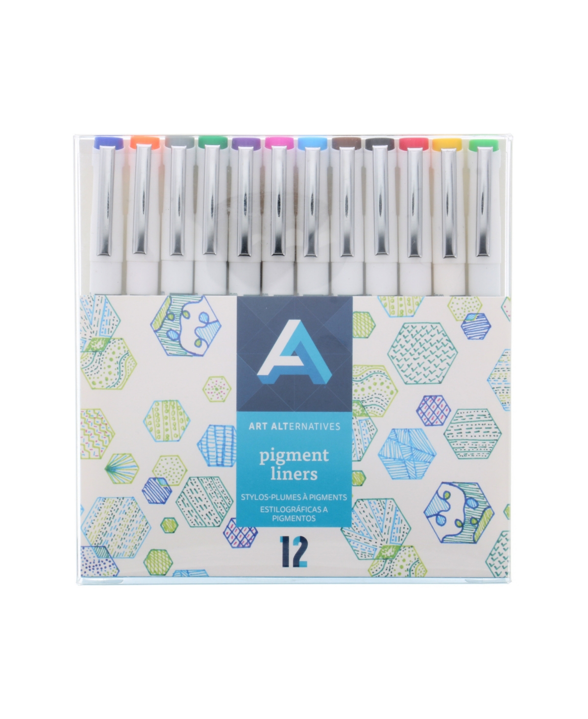 Pigment Liner Pen Set, 12 Pens - Multi