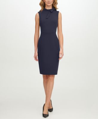 Calvin klein black dress with flowers best sale