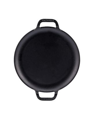 10" Comal with 2 Side Handles, Seasoned