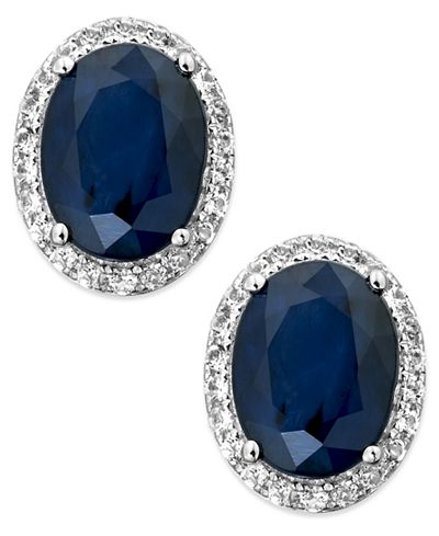 Oval sapphire earrings clearance