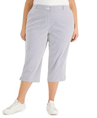 karen scott plus size knit capris
