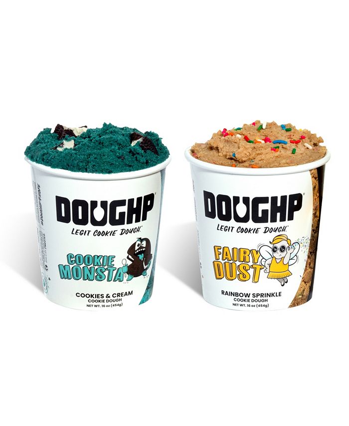 Doughp Edible and Bakeable Rainbow Sprinkle and Cookies & Cream Cookie