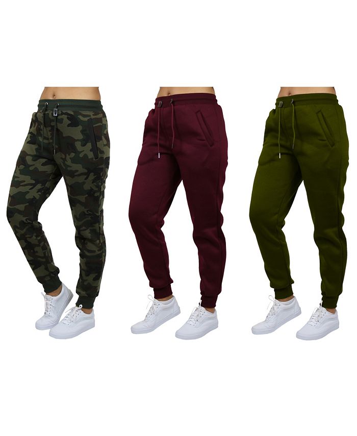 3 Pcs Women's Joggers Pants Casual Soft Sweatpants Lounge Pants High  Waisted Athletic Joggers with Pockets (Black, Navy Blue, Wine Red,XX-Large)