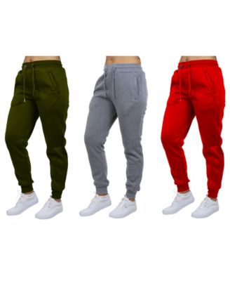 Women's Loose-Fit Fleece Jogger Sweatpants-3 Pack