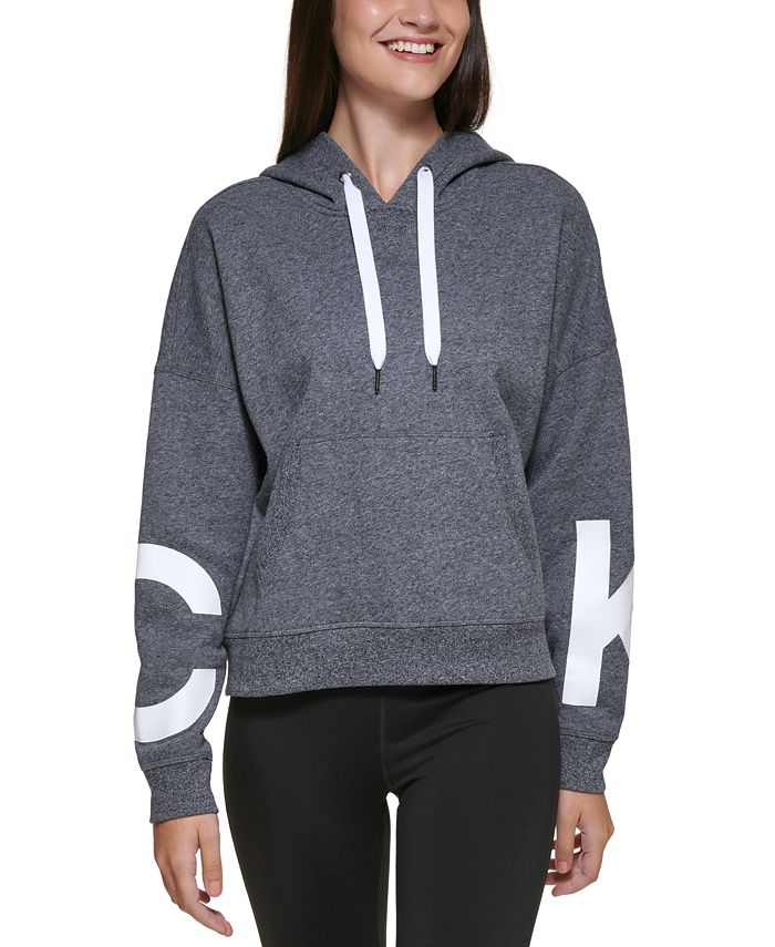 Calvin Klein Jumbo-Logo Fleece Hoodie & Reviews - Tops - Women - Macy's