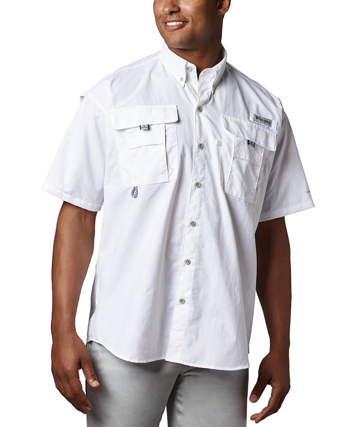 Columbia 7047 Men's Bahama II Shorts-Sleeve Shirt - WHITE - Size 3XL