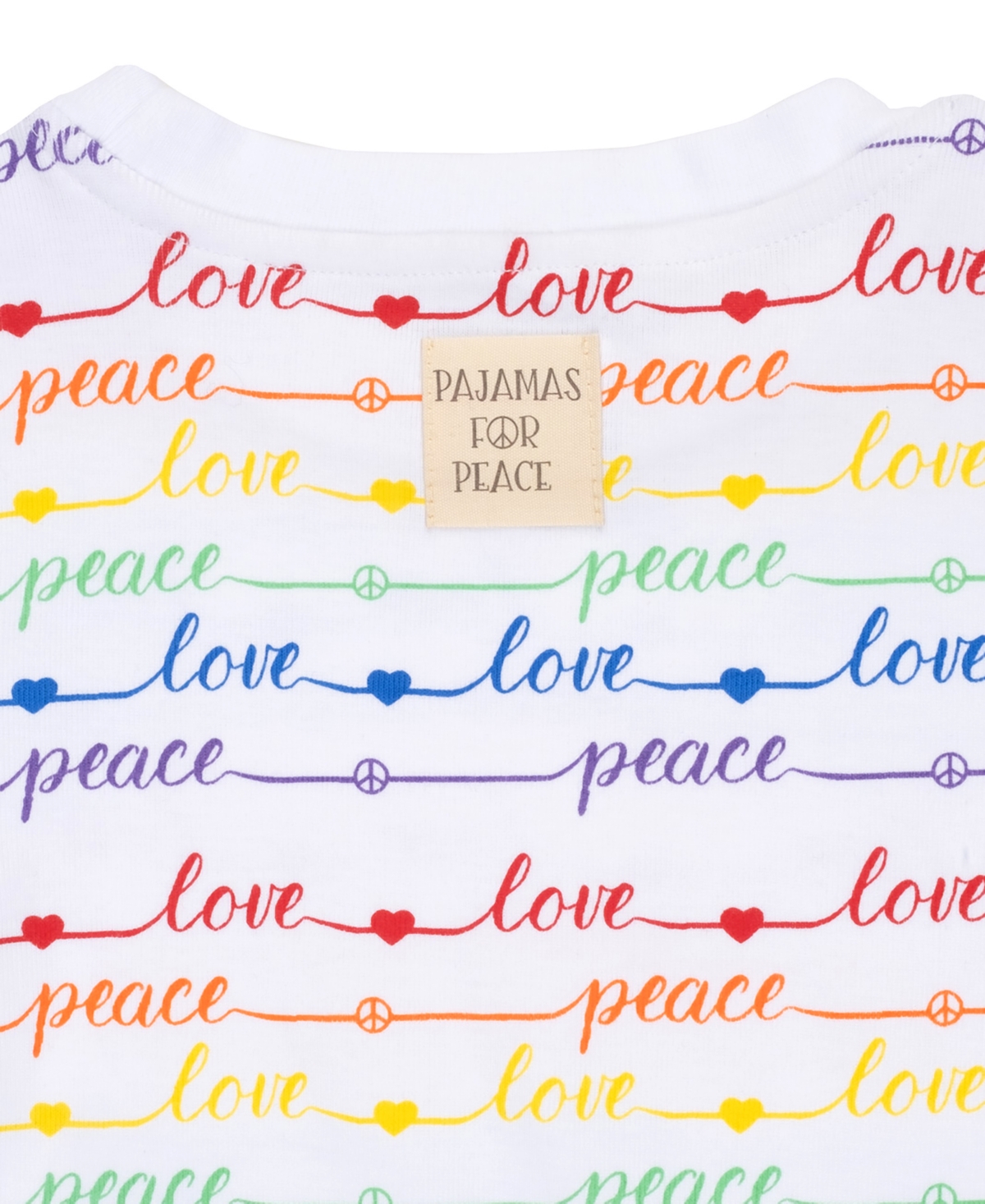 Pajamas for Peace Peace And Love Toddler Boys and Girls 2-Piece Pajama Set