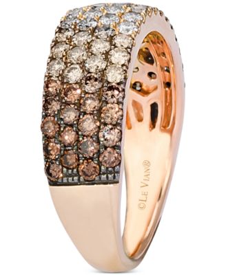 Ombr&eacute; Diamond (1-1/4 ct. t.w.) & Nude Diamond (1/6 ct. t.w.) Band in 14k Rose Gold