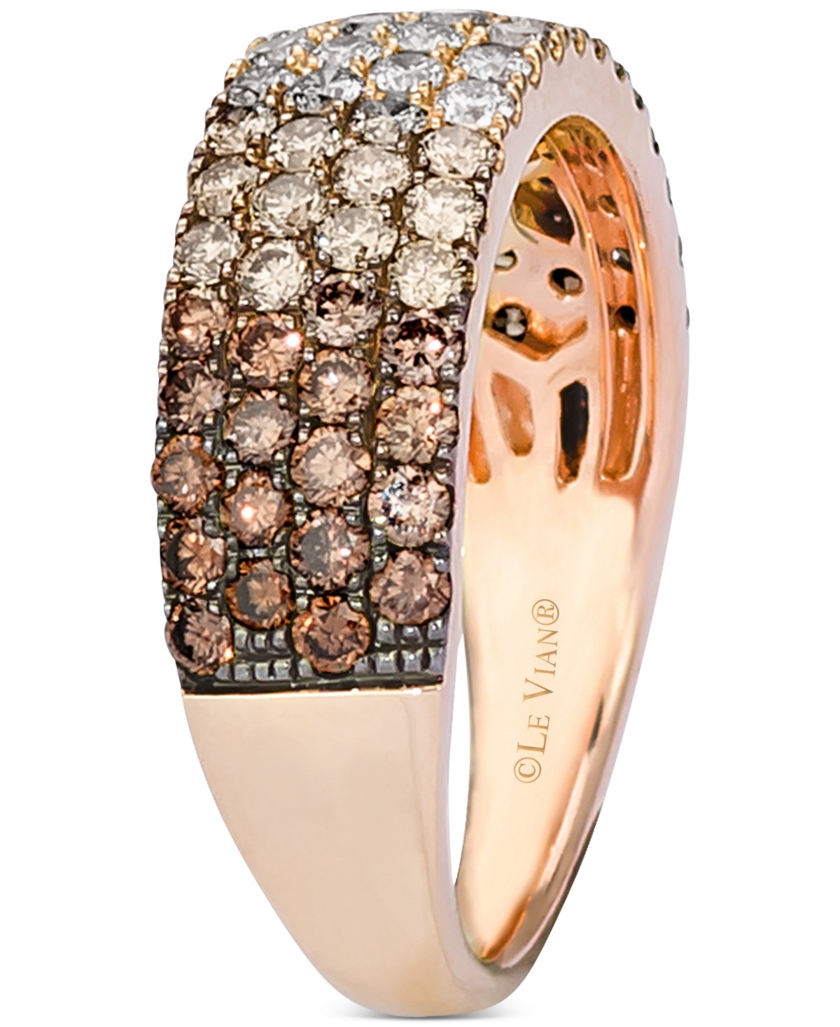 Le Vian Ombre Diamond (1-1/4 ct. t.w.) & Nude Diamond (1/6 ct. t.w.) Band in 14k Rose Gold