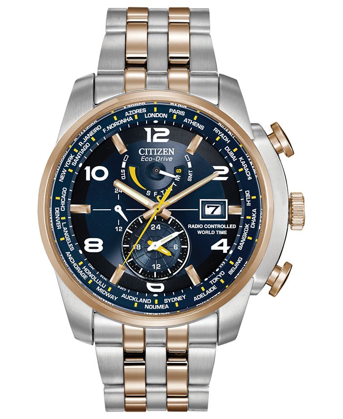 Citizen Men's Eco-Drive World Time A-T Two-Tone Stainless Steel