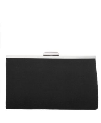 Women's Pleated Stain Crystal Frame Clutch