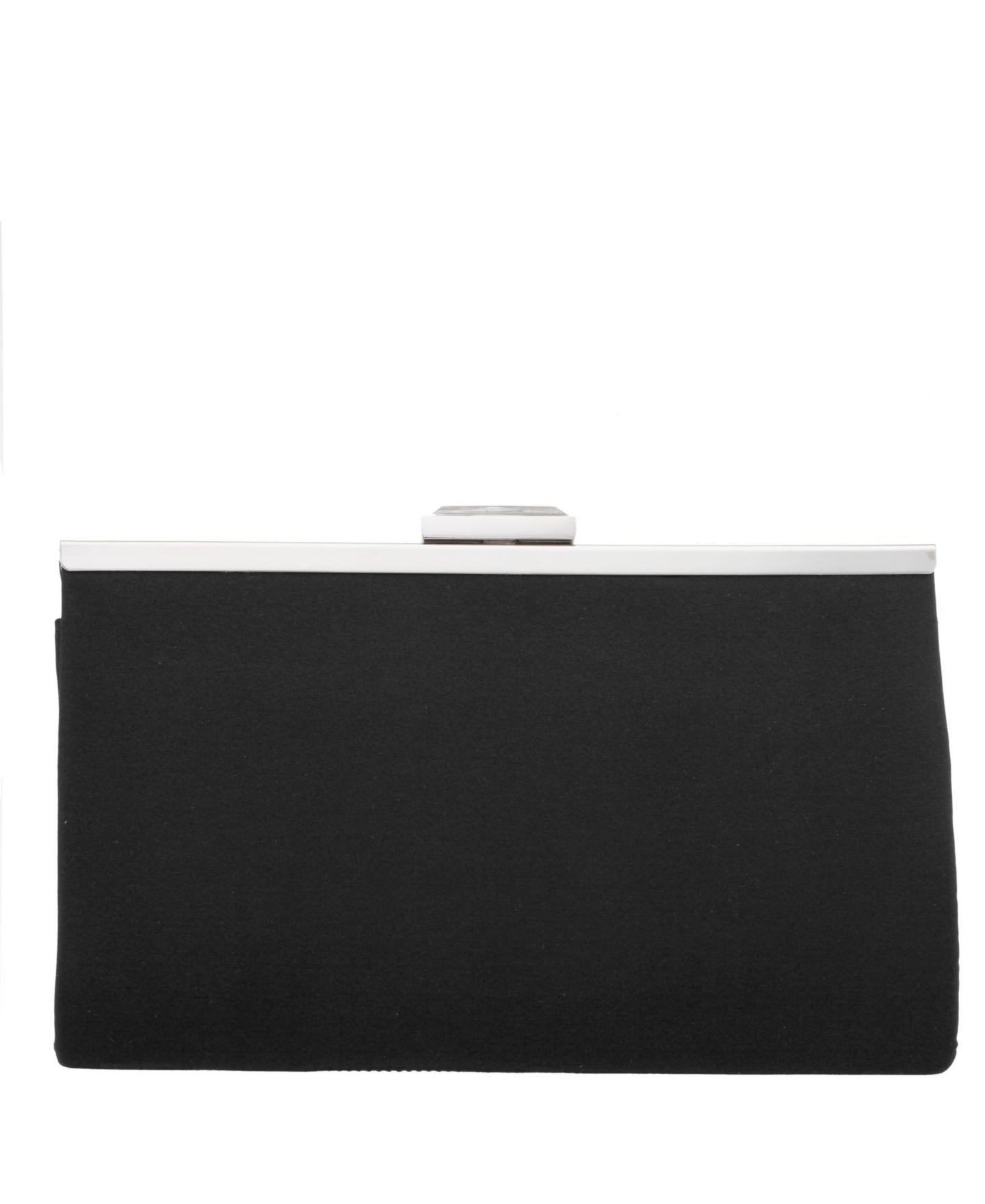 Женский клатч Nina Pleated Stain Crystal Frame Clutch, цвет: Чёрный — фото 4