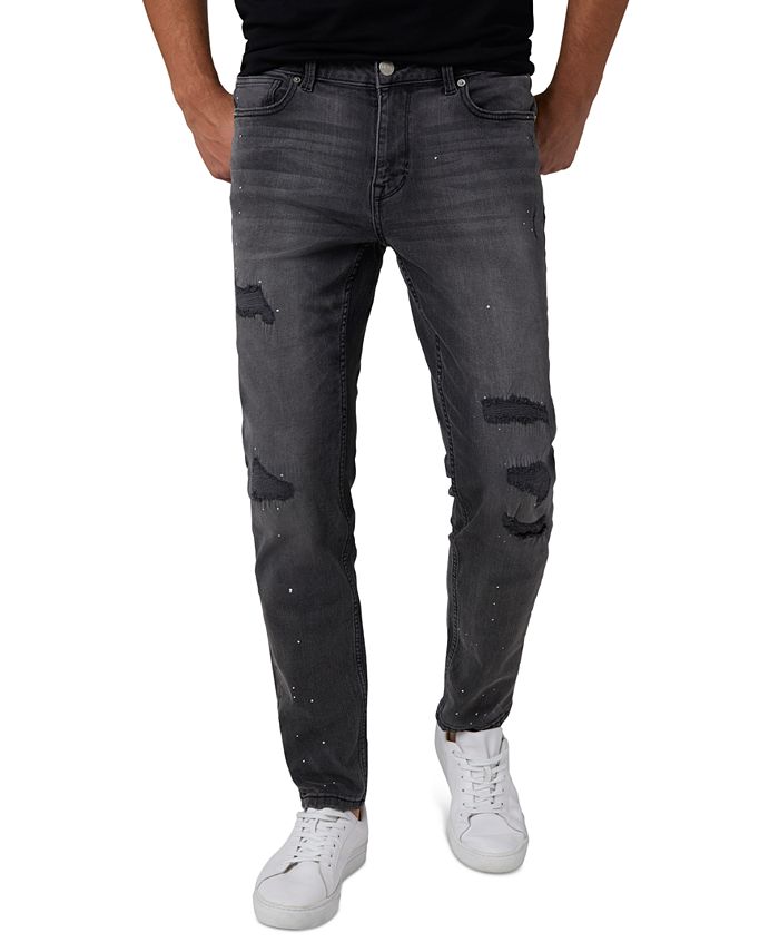 DKNY Men's Mercer Skinny-Fit Destroyed Jeans - Macy's