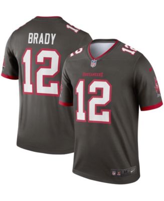 Men's Tom Brady Pewter Tampa Bay Buccaneers Alternate Legend Jersey ...