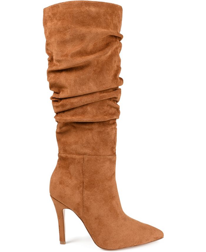 Journee Collection Women's Sarie Ruched Stiletto Boots - Macy's