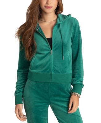 Juicy Couture Women's Velour Hooded Jumpsuit - Macy's
