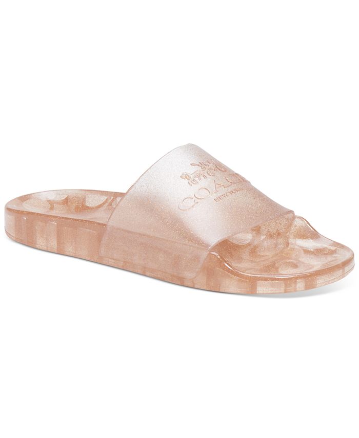 coach women's ulyssa translucent pool slides