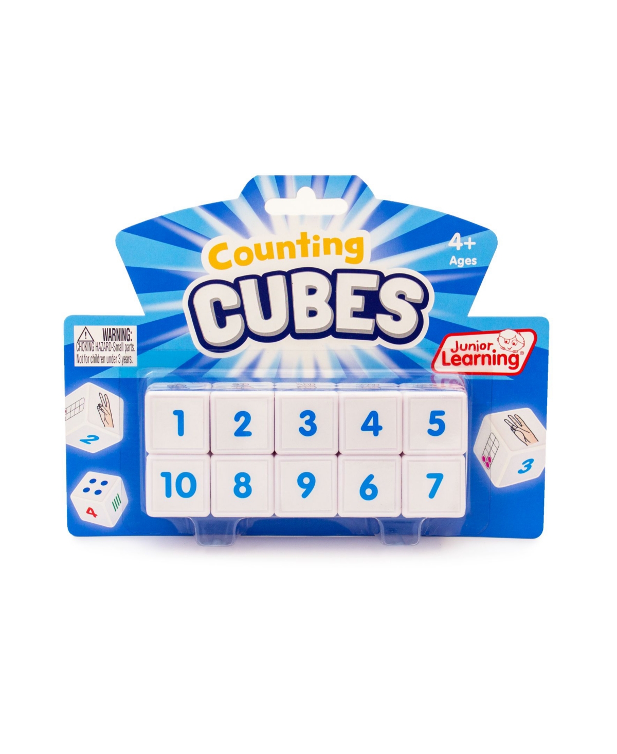 Junior Learning Counting Cubes Educational Learning Set, 10 Cubes In Multi