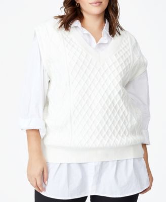 macys plus size vest