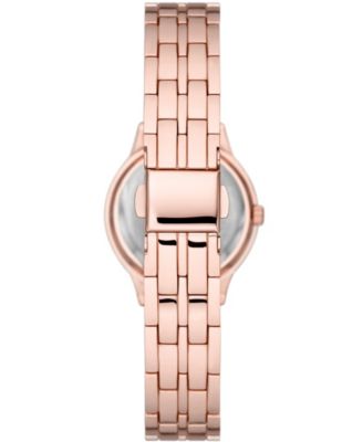 Women's Rose Gold-Tone Bracelet Watch Gift Set, 27mm