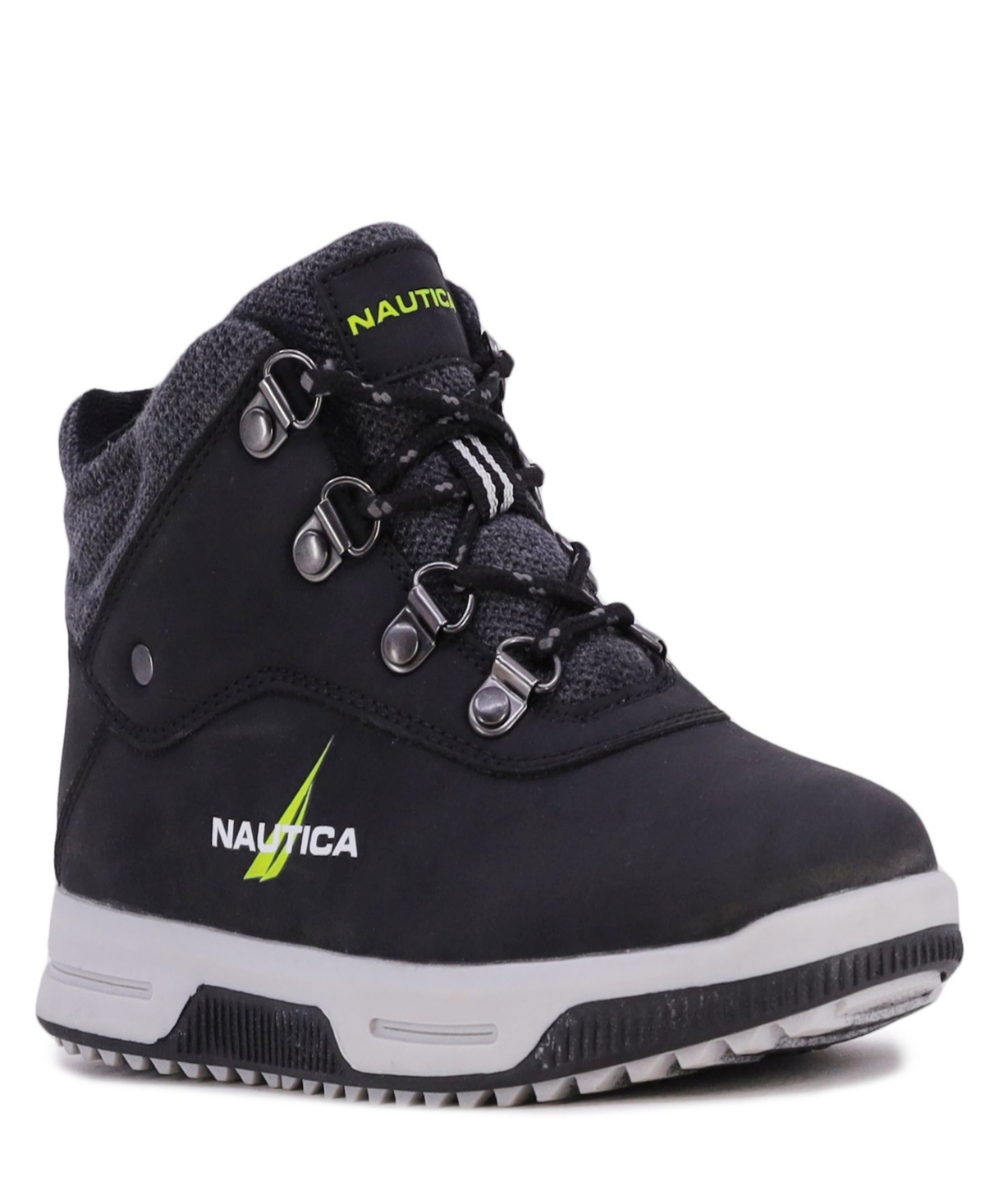 Nautica Kids' Little Boys Camp Gaw Hiker Boots In Black,lime