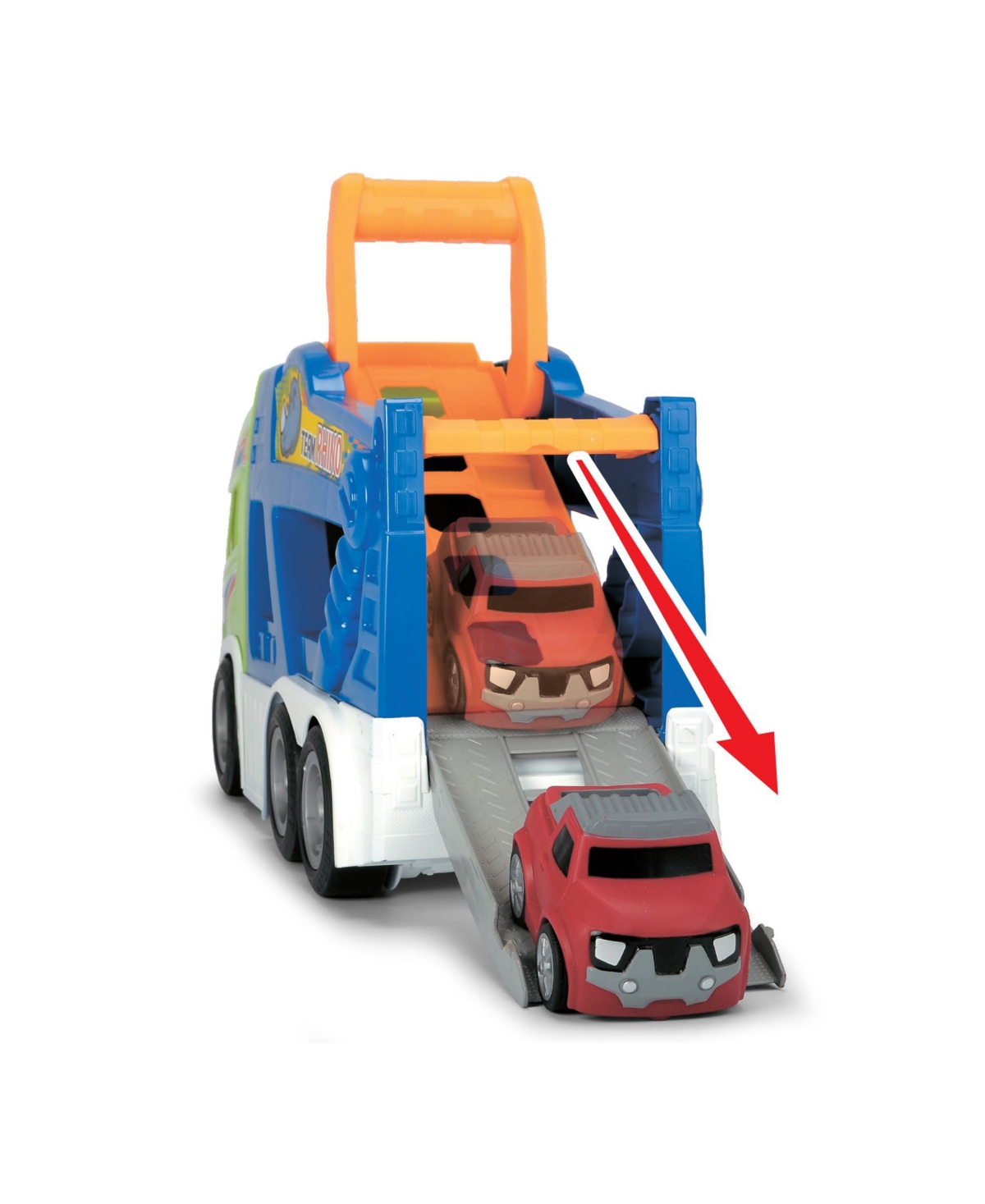Dickie Toys Hk Ltd - 16" Happy Scania Car Transporter Pre-school Vehicle With Extra Car In Multi