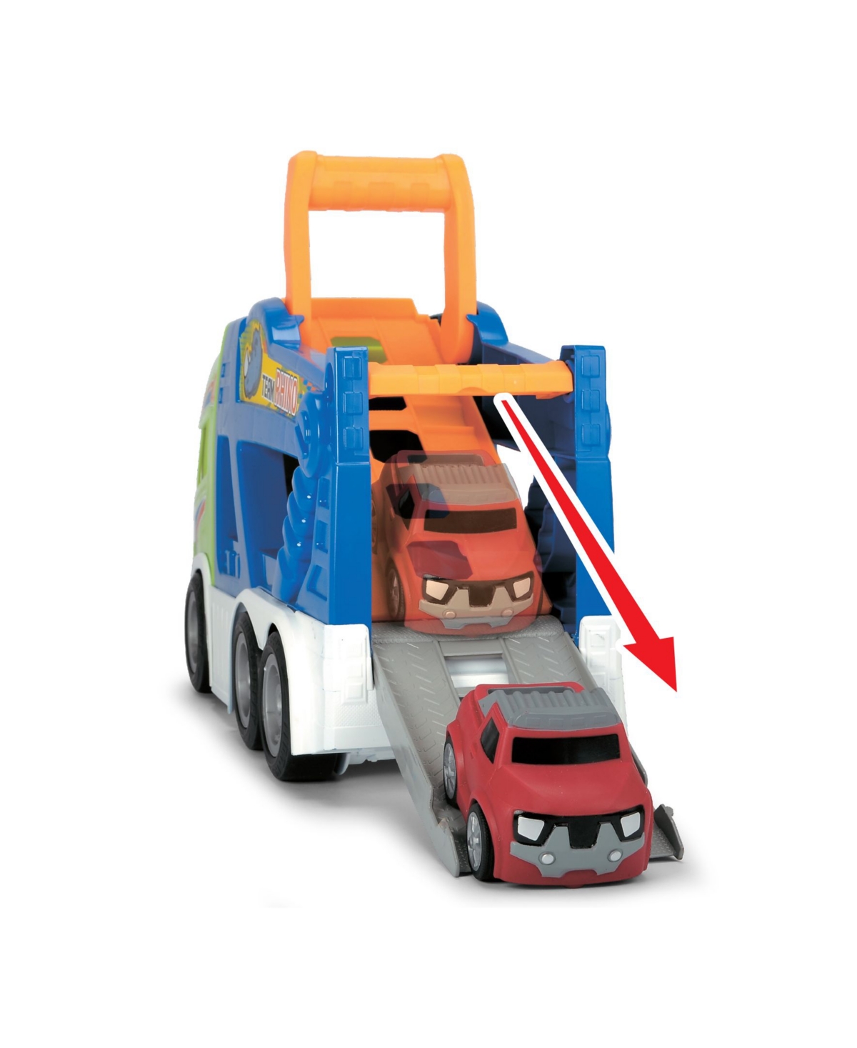 Shop Dickie Toys Hk Ltd - 16" Happy Scania Car Transporter Pre-school Vehicle With Extra Car In Multi