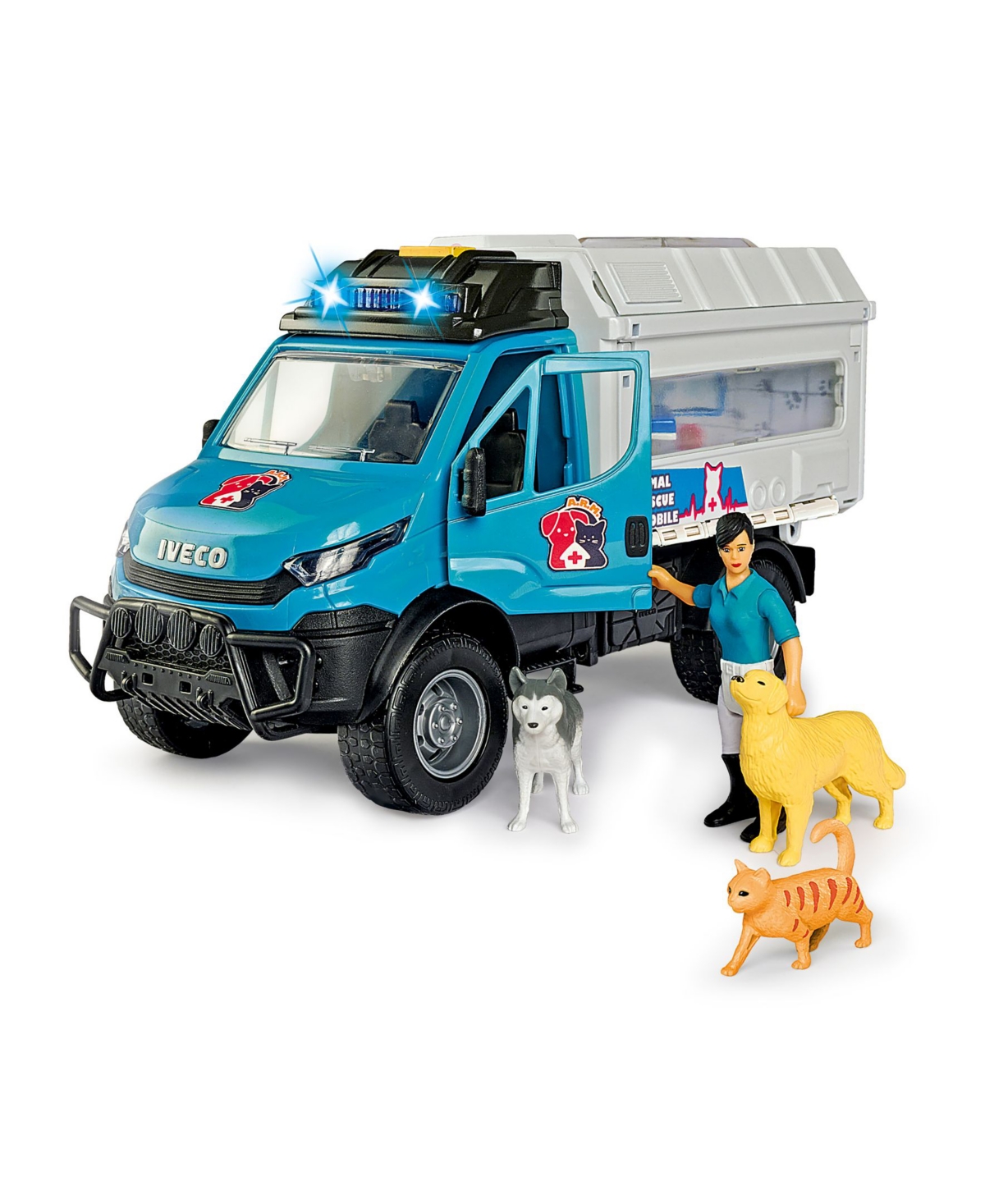Dickie Toys Hk Ltd - Light Sound Iveco Animal Rescue Playset In Multi