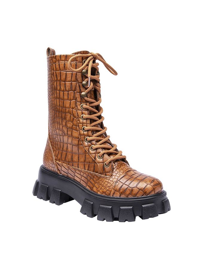 Narrow lace up online boots