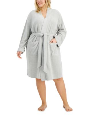 Charter Club - Plus Size Solid Wrap Robe