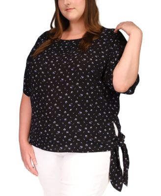 plus size side tie top