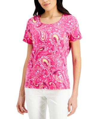 Karen Scott - Petite Paisley T-Shirt