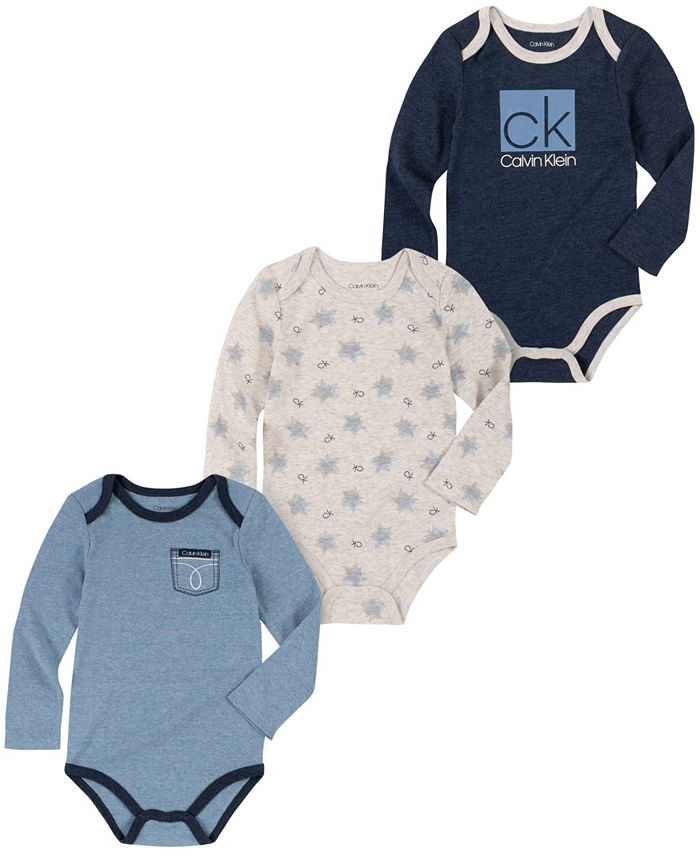 Aannemer Maori Belastingen Calvin Klein Baby Boy Long Sleeve Signature Bodysuits Set, 3 Piece &  Reviews - All Baby - Kids - Macy's