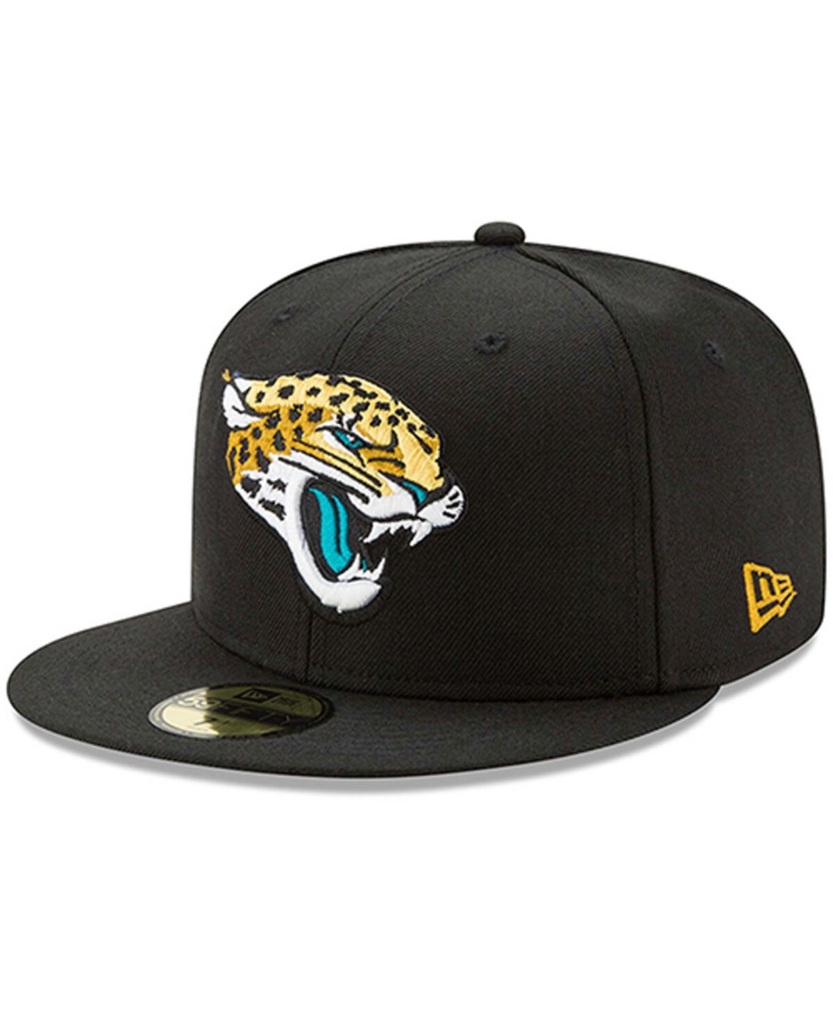 Men'sJacksonville Jaguars Head Logo Omaha 59FIFTY Fitted Hat - Black