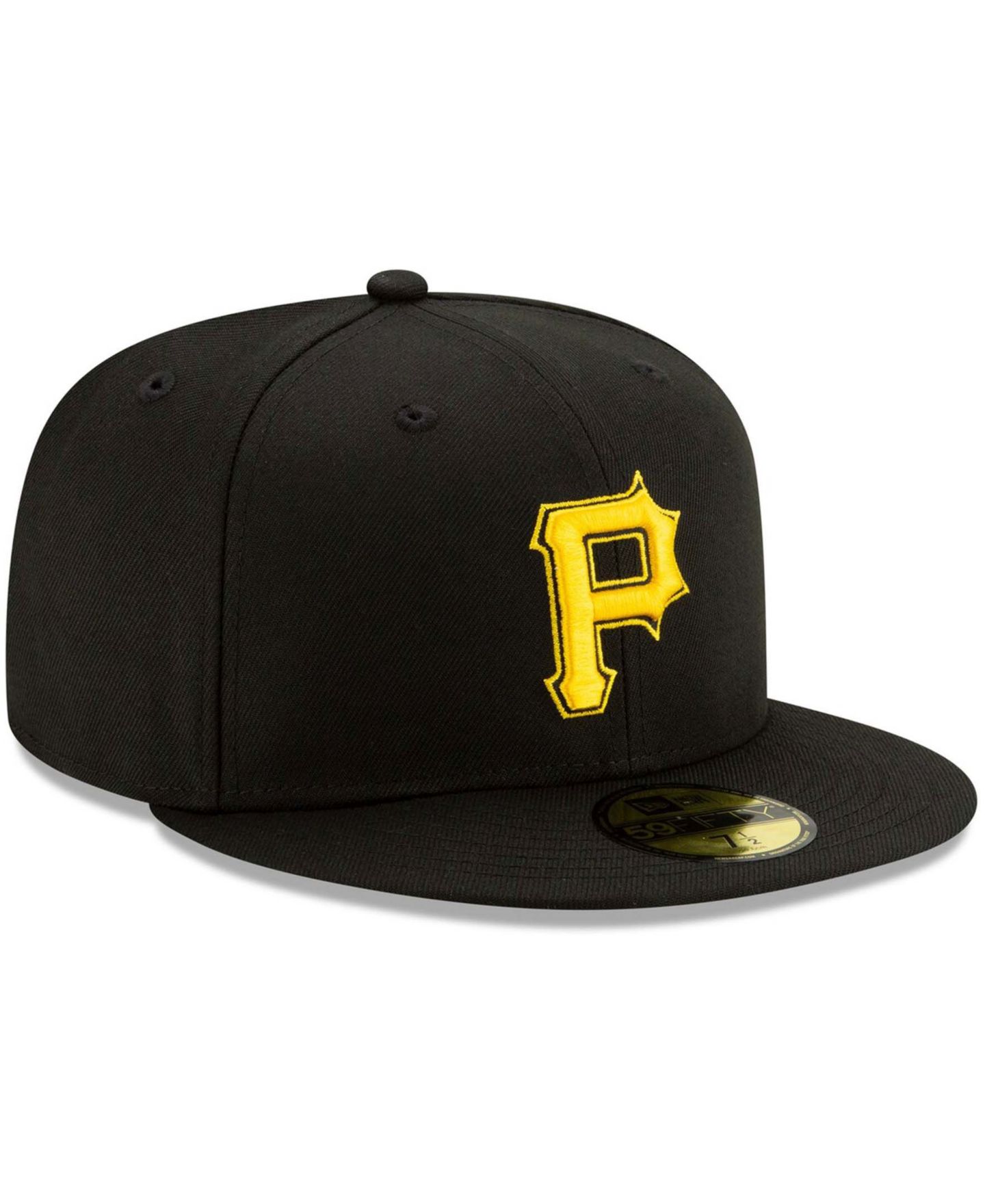 Мужская бейсболка New Era Pittsburgh Pirates Alternate 2 On-Field 59FIFTY, Black — фото 4