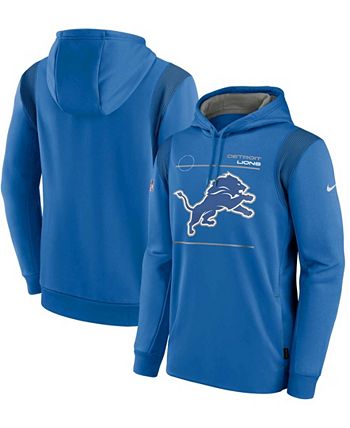 Nike Men's Blue Detroit Lions Sideline Logo Performance Pullover