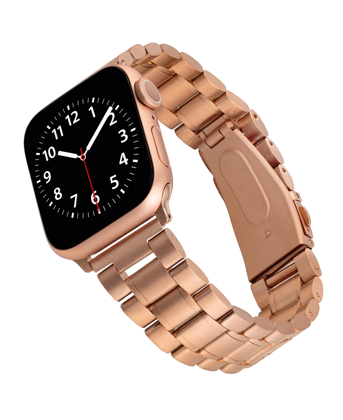Rose Gold-Tone Stainless Steel Y-Link Bracelet designed for Apple Watch 42mm (Series 10) & 38/40/41mm - Rose Gold