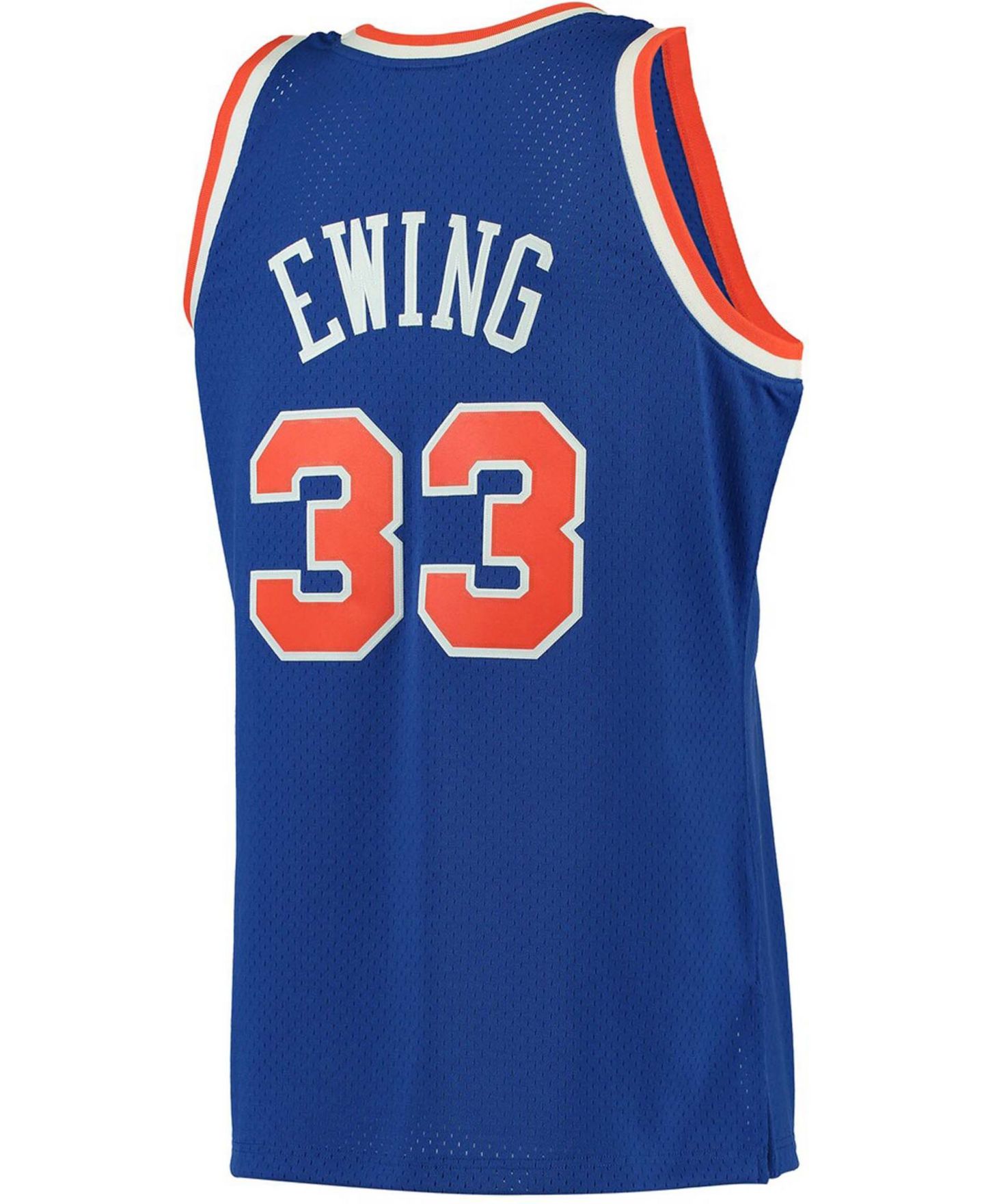 Мужской топ Mitchell & Ness Patrick Ewing Blue New York Knicks 1991-92 Hardwood Classics Swingman Jersey — фото 4